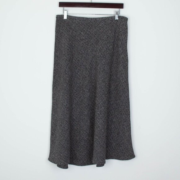Chirstopher & Banks Womens Tweed Maxi Skirt Size 12 Flowy Academic Professional - Picture 1 of 8